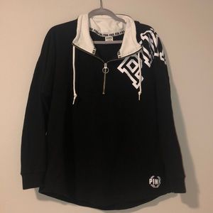 PINK black quarter zip